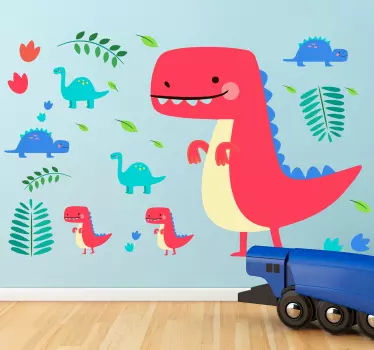 Autocolantes decorativos de dragões e dinossauros infantis - TenStickers