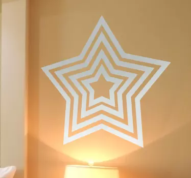 Adesivos decorativos de figuras variadas Estrelas concêntricas - TenStickers