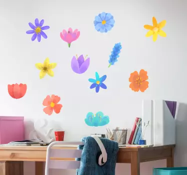 Autocolantes pequenos decorativos flores primavera - TenStickers
