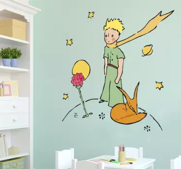 Autocolantes de contos infantis Principezinho e Rosa - TenStickers