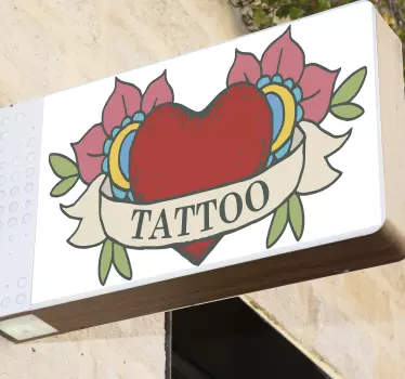 Autocolantes decorativos de arte Coração Tattoo - TenStickers