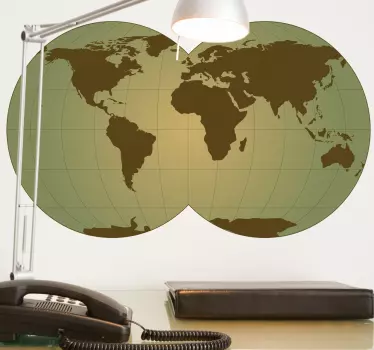 Autocolantes sala de reuniões Mapa mundi esfera - TenStickers