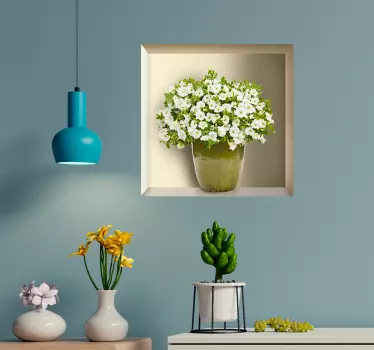 Autocolantes de flores e plantas planta 3D - TenStickers