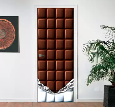 Vinil autocolante para portas barra de chocolate - TenStickers