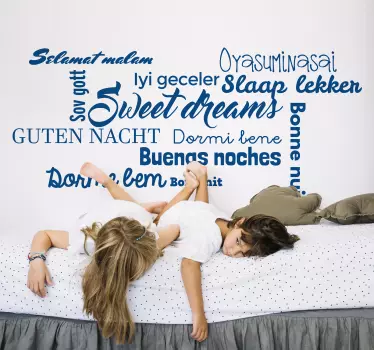 Autocolantes decorativos de outros textos boa noite - TenStickers
