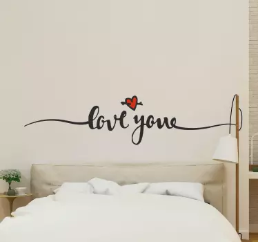 Autocolantes do Amor love you - TenStickers