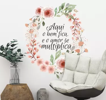 Autocolantes de provérbios populares O amor fica - TenStickers