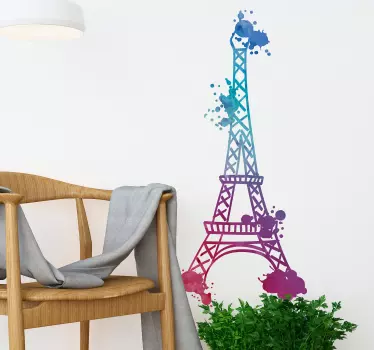 Autocolantes com cidades e países torre eiffel - TenStickers