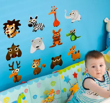 Autocolantes parede infantil animais - TenStickers