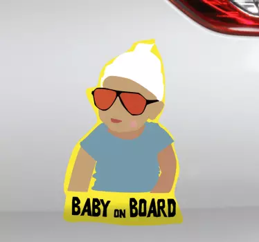 Autocolantes com texto bebe a bordo - TenStickers