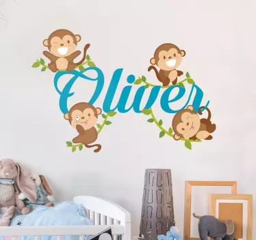 Autocolantes de animais diversos Crianças changuitos - TenStickers