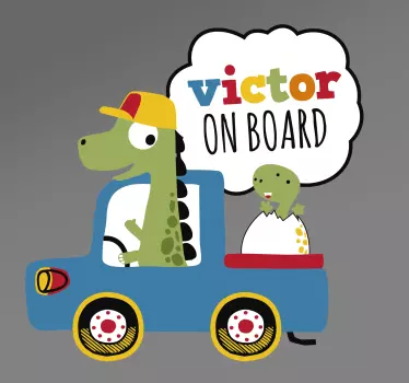 Autocolantes com desenhos (nome) a bordo - TenStickers