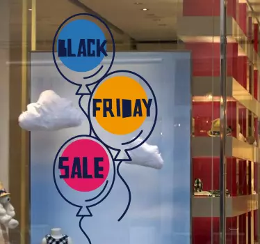 Autocolantes negócios Black Friday Balões - TenStickers