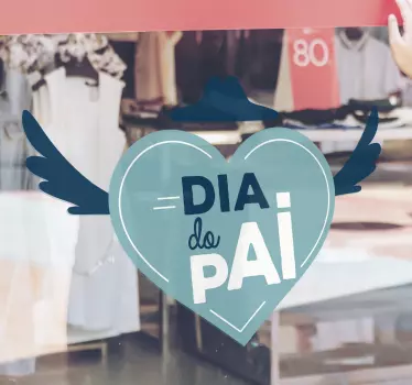 Autocolantes Promoções Feliz dia dos pais coração - TenStickers