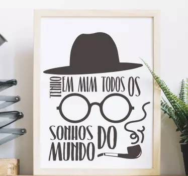 Autocolantes de citações celebres Fernando Pessoa - TenStickers