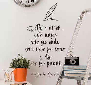 Autocolantes de citações celebres poema de amor - TenStickers