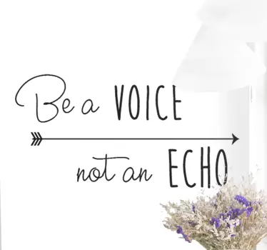 Autocolantes decorativos de motivação pessoal sê uma voz - TenStickers