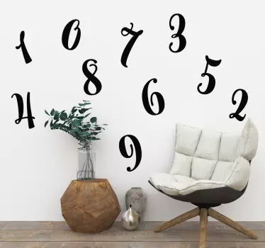 Autocolantes decorativos de outros textos set de numeros - TenStickers