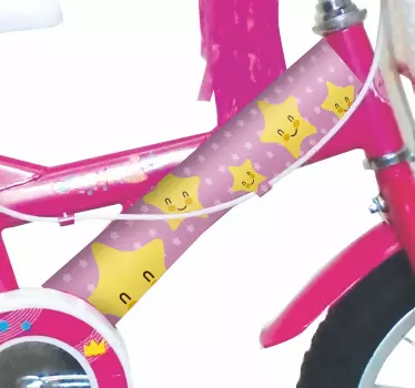 Autocolantes vinil para bicicletas estrelas - TenStickers