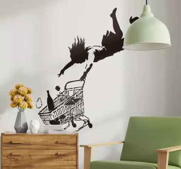 Banksy comprar leilão skid arte da parede do vinil - TenStickers