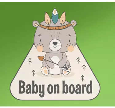 Bebe a bordo personalizado Bebê urso bebê a bordo design - TenStickers