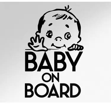 Bebe a bordo personalizado Criança sorridente fofa - TenStickers