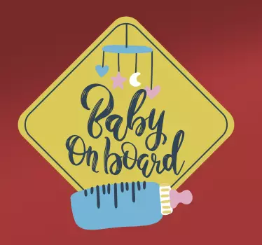 Bebe a bordo personalizado Garrafa - TenStickers