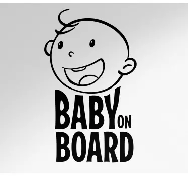 Bebe a bordo personalizado Lindo menino sorridente - TenStickers