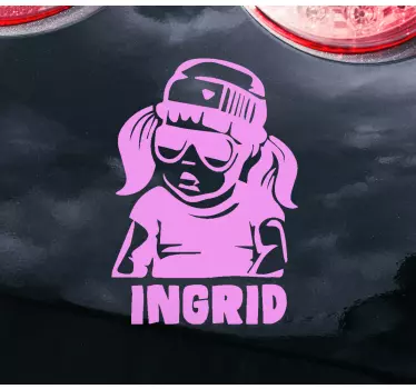 Bebe a bordo personalizado Menina urbana - TenStickers
