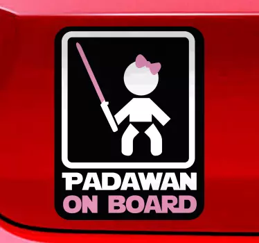Bebe a bordo personalizado Padawan a bordo - TenStickers