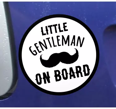 Bebe a bordo personalizado Pequeno cavalheiro a bordo - TenStickers
