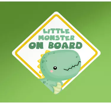 Bebe a bordo personalizado Pequeno monstro - TenStickers