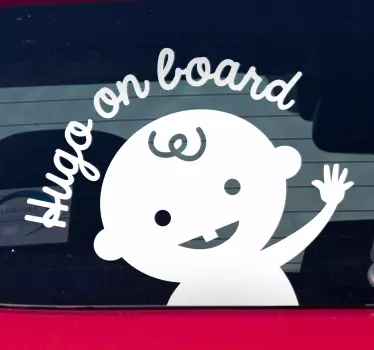 Autocolante Bebé a Bordo Personalizado - TenStickers