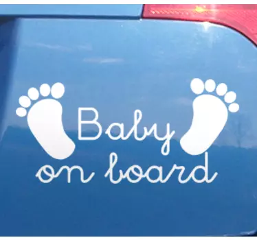 Bebe a bordo personalizado Pés bonitos de monocolor - TenStickers