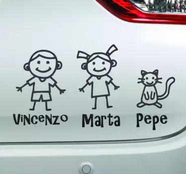 Bebe a bordo personalizado Pessoas com nomes - TenStickers