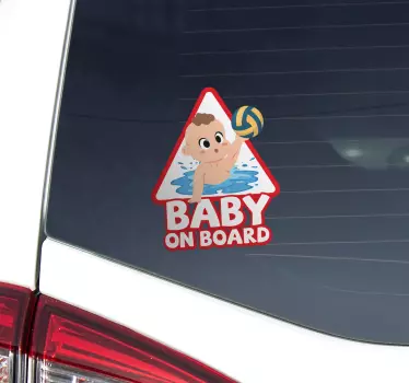 Bebe a bordo autocolantes polo aquático - TenStickers