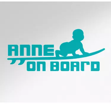 Bebe a bordo personalizado produtobabyboy surfista - TenStickers