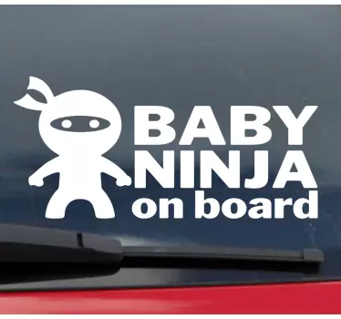 Bebe a bordo personalizado produtode bebê ninja - TenStickers