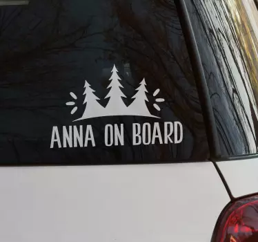 Bebe a bordo personalizado produtode pinheiros - TenStickers