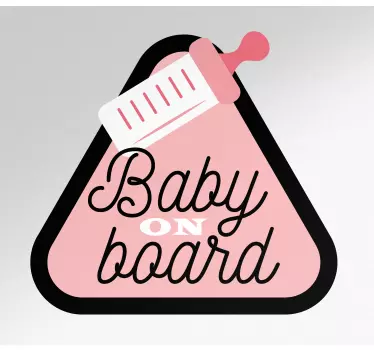 Bebe a bordo personalizado Sinais de trânsito menina - TenStickers