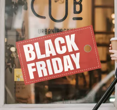 Black friday janela vinil autocolante decorativo economize dinhei - TenStickers