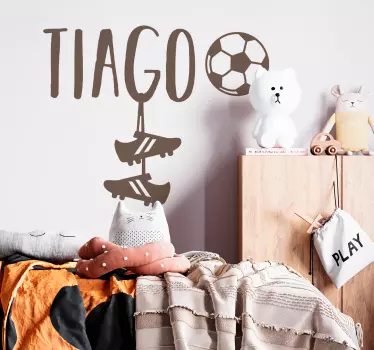 Botas de futebol com autocolante de nome futebol - TenStickers