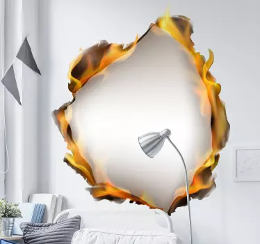 Decoração de parede de efeitos visuais de buraco de fogo - TenStickers