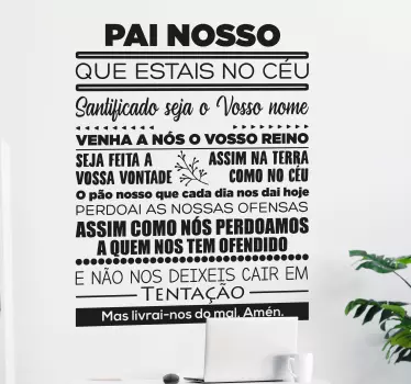 Decoração de parede oração santo pai - TenStickers