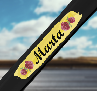 Decoração personalizada da parede da flor da bicicleta da rosa - TenStickers