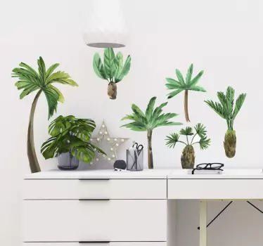 Estilos de palmeira Vinil decorativo de árvore - TenStickers