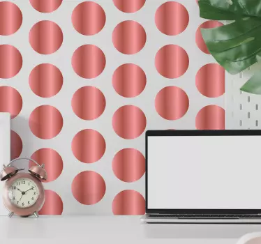 Figuras geométricas Vinil Bolinhas de ouro rosa - TenStickers