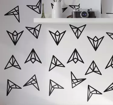 Figuras geométricas Vinil Padrão de seta de triângulo - TenStickers