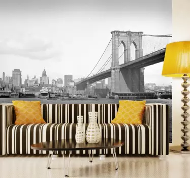 Mural de parede autocolante da Brooklyn Bridge - TenStickers