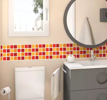 Friso autocolante decorativo azulejos - TenStickers